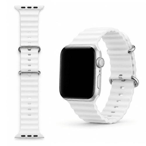 Correas Ocean Silicon Corrugada Blanca